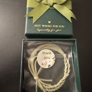 Elegant Green Braided Bracelet